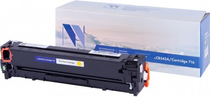 Картридж NV Print CB542A/ 716 Желтый для принтеров HP LaserJet Color CP1215/ CM1312/ CM1312nfi/ CP1215/ Canon i-SENSYS LBP5050/ LBP5050n/ MF8030Cn/ MF8040Cn/ MF8050Cn/ MF8080Cw, 1400 страниц