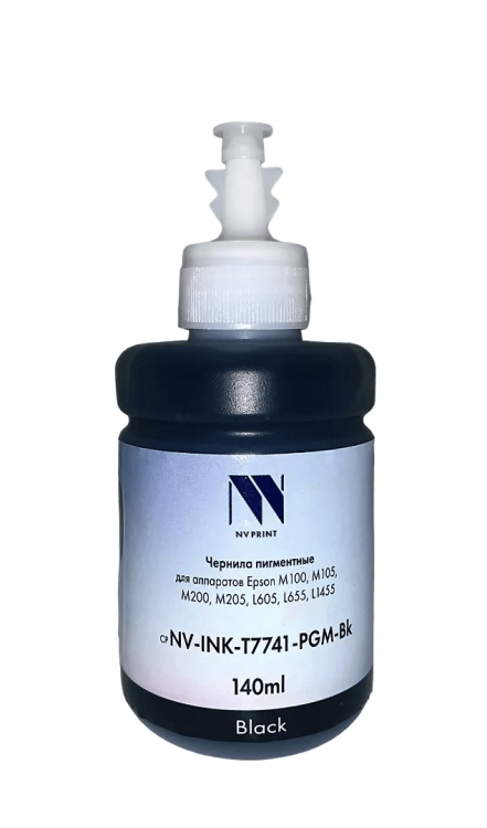 Чернила NV PRINT пигментные T7741 для аппаратов Epson (140 ml) Black