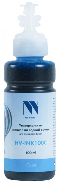 Чернила NV Print универсальные NV-INK100 Cyan для принтеров Epson, 100мл