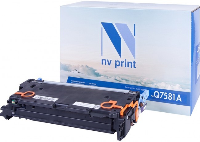 Картридж NV Print Q7581A для принтеров HP LaserJet Color CP3505/ 3800, 6000 страниц