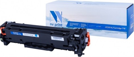 Картридж NV Print CC531A/ Canon718 Голубой для принтеров HP LaserJet Color CP2025/ CP2025dn/ CP2025n/ MFP-CM2320fx/ CM2320n/ Canon i-SENSYS LBP-7200Cdn/ 7210Cdn/ 7660Cdn/ 7680Cх/ MF8330Cdn/ 8340Cdn/ 8350Cdn/ 8360Cdn/ 838, 2800 страниц