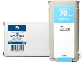 Картридж NV Print №70 (NV-C9390A) Light Cyan для HP DesignJet Z2100/ Z3100/ Z3200, светло-голубой, 130мл
