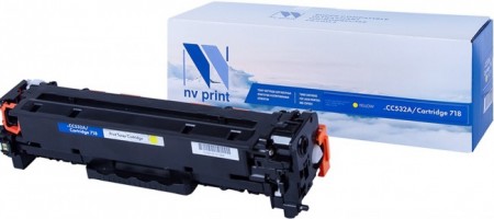 Картридж NV Print CC532A/ Canon718 Желтый для принтеров HP LaserJet Color CP2025/ CP2025dn/ CP2025n/ MFP-CM2320fx/ CM2320n/ Canon i-SENSYS LBP-7200Cdn/ 7210Cdn/ 7660Cdn/ 7680Cх/ MF8330Cdn/ 8340Cdn/ 8350Cdn/ 8360Cdn/ 838, 2800 страниц