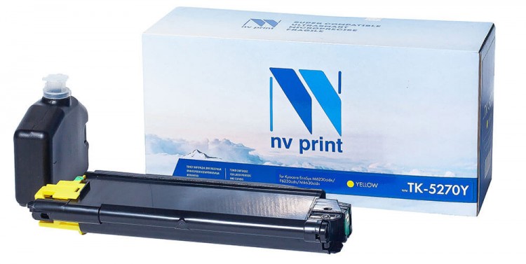 Картридж NV Print NV-TK-5270 Yellow для принтеров Kyocera EcoSys M6230cidn/ P6230cdn/ M6630cidn, 6000 копий