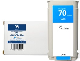 Картридж NV Print №70 (NV-C9452A) Cyan для HP DesignJet Z2100/ Z3100/ Z3200, голубой, 130мл