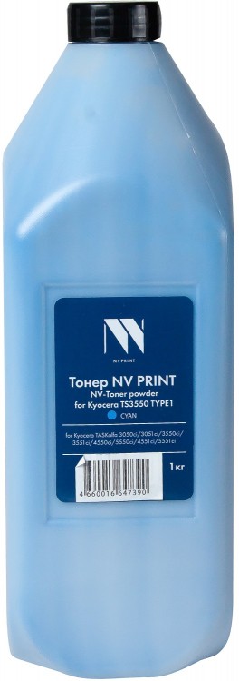 Тонер NV Print NV-KYO3550-TYPE1-1KGC для принтеров Kyocera TS3550 TYPE1 Cyan, 1кг