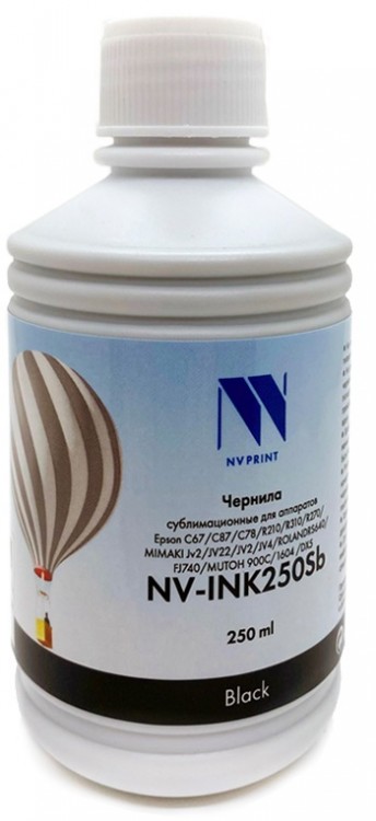 Чернила NV Print NV-INK250 Black Sb сублимационные для принтеров Epson C67/ C78/ C87/ R210/ R270/ R310 (250ml)