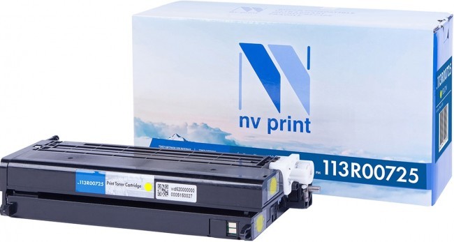 Картридж NV Print 113R00725 Желтый для принтеров Xerox Phaser 6180/ 6180MFP, 6000 страниц