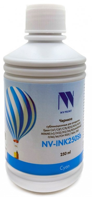 Чернила NV Print NV-INK250 Cyan Sb сублимационные для принтеров Epson C67/ C78/ C87/ R210/ R270/ R310 (250ml)