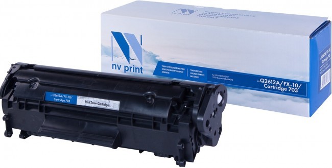 Картридж NV Print Q2612A/ FX-10 для принтеров HP HP LJ 1010/ 1015/ 1022/ 3020 Canon L100/ M4010/, 2000 страниц