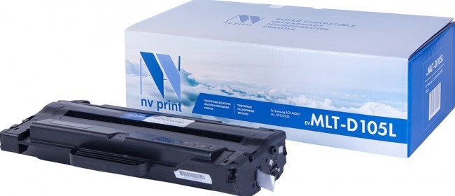 Картридж NV Print MLT-D105L для принтеров Samsung ML-1910/ 1915/ 2525/ 2540/ 2580N/ SCX-4600/ 4623F/ 4623FN/ SF-650, 2500 страниц