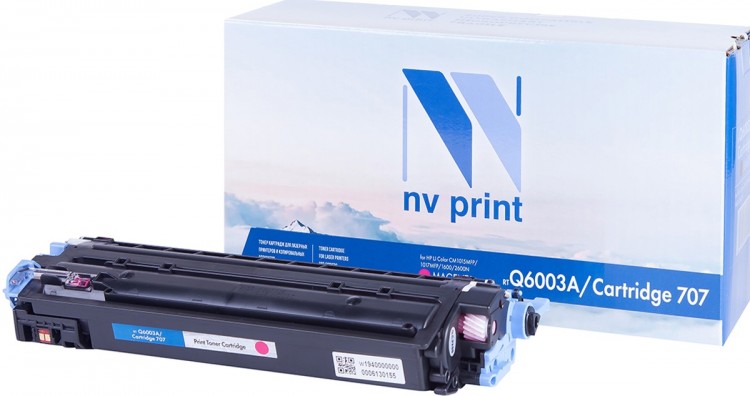 Картридж NV Print Premium NV-Q6003A/ NV-707PR Пурпурный для принтеров HP LaserJet Color 1600/ 2600n/ 2605/ 2605dn/ 2605dtn/ Canon i-SENSYS LBP-5000/ 5100, 2000 страниц