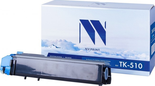 Картридж NV Print TK-510 Голубой для принтеров Kyocera FS-C5020N/ 5025N/ 5030N, 8000 страниц