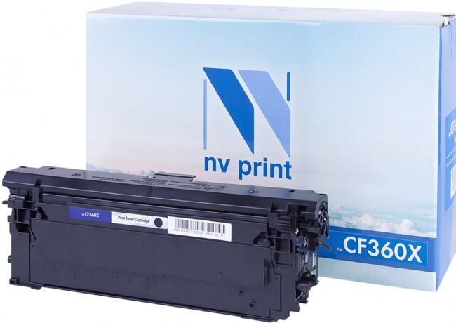 Картридж NV Print CF360X Черный для принтеров HP LaserJet Color M552dn/ M553dn/ M553n/ M553x/ MFP-M577dn/ M577f/ Flow M577c, 12500 страниц