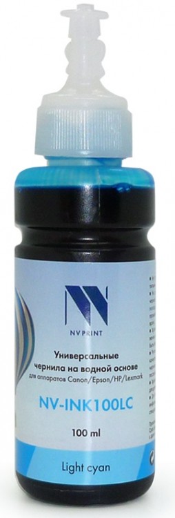 Чернила NV Print  универсальные INK100U Light Cyan для струйных принтеров, 100мл