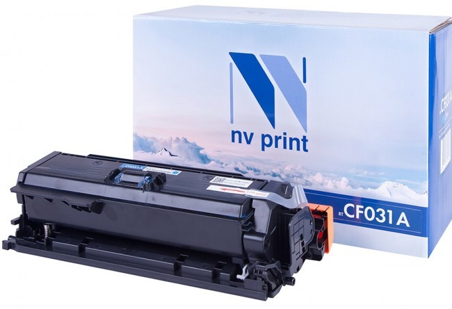 Картридж NV Print CF031A Голубой для принтеров HP LaserJet Color CM4540 MFP/ CM4540f MFP/ CM4540fskm, 12500 страниц