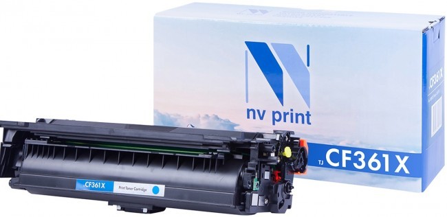 Картридж NV Print CF361X Голубой для принтеров HP LaserJet Color M552dn/ M553dn/ M553n/ M553x/ MFP-M577dn/ M577f/ Flow M577c, 9500 страниц
