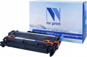 Картридж NV Print Q6472A/ 711 Желтый для принтеров HP LaserJet Color 3505/ 3505x/ 3505n/ 3505dn/ 3600/ 3600n/ 3600dn/ 3800/ 3800n/ 3800dn/ 3800dnt/ Canon LBP-5300/ 5360/ MF-9130/ 9170/ 9220Cdn/ 9280Cdn, 4000 страниц