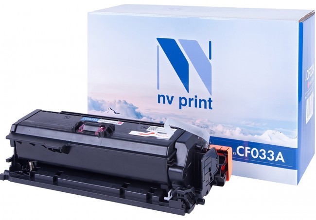 Картридж NV Print CF033A Пурпурный для принтеров HP LaserJet Color CM4540 MFP/ CM4540f MFP/ CM4540fskm, 12500 страниц