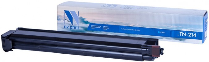 Картридж NV Print TN-214 Голубой для принтеров Konica Minolta bizhub C200, 18500 страниц