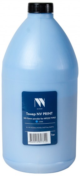 Тонер NV Print NV-HP252-TYPE1-1KGC для принтеров HP252 TYPE1 Cyan, 1кг