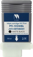 Картридж NV Print PFI-102MBk (NV-0894B001) Matte Black для Canon ImagePROGRAF iPF500/ iPF510/ iPF600/ iPF610, матовый чёрный, 130 мл