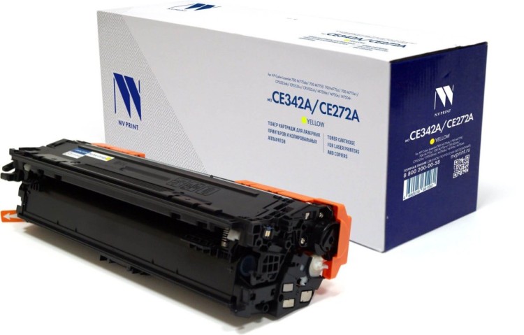 Картридж NV Print HP CE342A/CE272A (NV-CE342A/CE272AY) Yellow для HP Color LaserJet M775/ M750/ CP5525, жёлтый, 16000 стр.