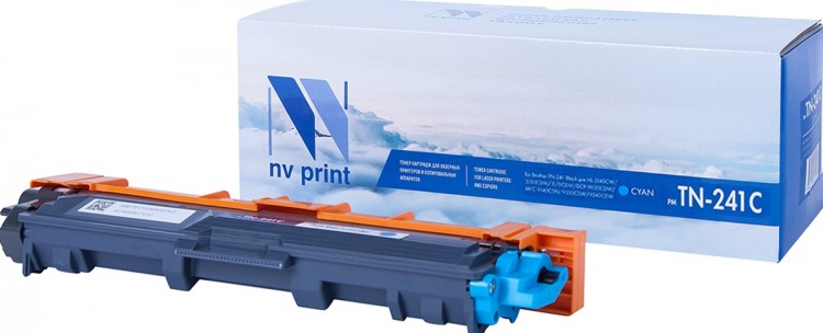 Картридж NV Print TN-241 Голубой для принтеров Brother HL-3140CW/ 3150CDW/ 3170CDW/ DCP-9020CDW/ MFC-9140CDN/ 9330CDW/ 9340CDW, 1400 страниц