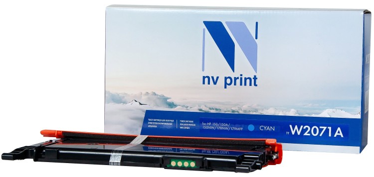 Картридж NV Print W2071A Cyan для принтеров HP 150/ 150A/ 150NW/ 178NW/ 179MFP, 700 страниц