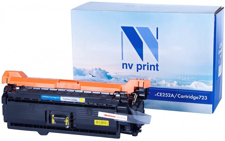Картридж NV Print CE252A/ 723 Желтый для принтеров HP LaserJet Color CP3525/ CP3525dn/ CP3525n/ CP3525x/ CM3530/ CM3530fs/ Canon i-SENSYS LBP7750Cdn, 7000 страниц