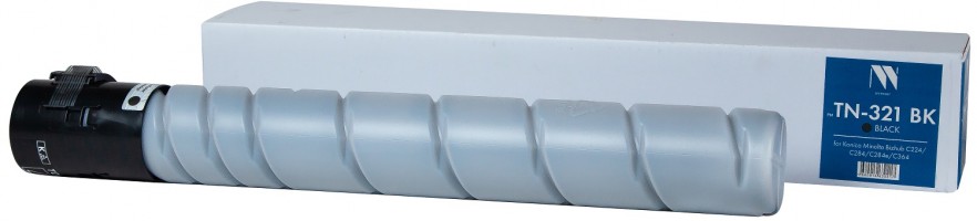 Тонер-Картридж NV Print TN-321 Black для принтеров Konica Minolta Bizhub С224/ C284/ C284e/ C364, 27000 страниц