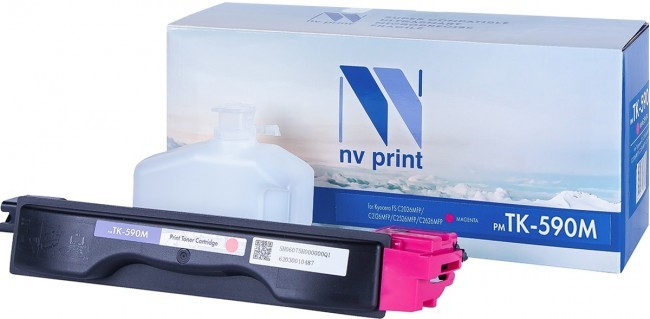 Картридж NV Print TK-590 Пурпурный для принтеров Kyocera FS-C2026MFP/ C2126/ C2526MFP/ C2626/ C5250DN/ P6026cdn/ M6026cdn/ M6526cdn, 5000 страниц