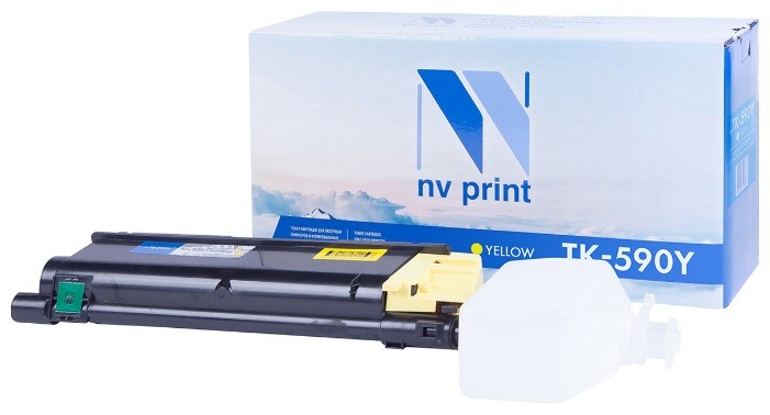 Картридж NV Print TK-590 Желтый для принтеров Kyocera FS-C2026MFP/ C2126/ C2526MFP/ C2626/ C5250DN/ P6026cdn/ M6026cdn/ M6526cdn, 5000 страниц