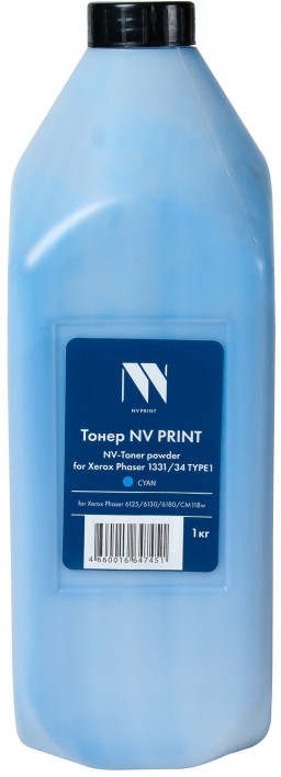 Тонер NV Print NV-XR1331-TYPE1-1KGC для принтеров Xerox Phaser 1331/34 TYPE1 Cyan, 1кг