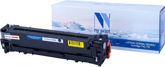 Картридж NV Print CF210X/ CE320A/ CB540A/ 716/ 731 Черный для принтеров HP LaserJet Color Pro M251n/ M251nw/ M276n/ M276nw/ CP1525n/ CP1525nw/ CM1415fn/ CM1415fnw/ CP1215/ CM1312/ CM1312nfi/ CP1215/ Canon i-SENSYS LBP5050/ LBP5050n/ MF8, 2200 страниц