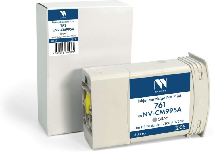Картридж NV Print №761 (NV-CM995A) Gray для HP DesignJet T7100/ T7200, серый, 400 мл