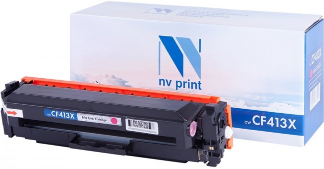 Картридж NV Print CF413X Пурпурный для принтеров HP LaserJet Color Pro M377dw/ M452nw/ M452dn/ M477fdn/ M477fdw/ M477fnw, 5000 страниц