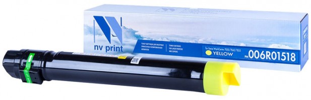 Картридж NV Print 006R01518 Желтый для принтеров Xerox WorkCentre 7525/ 7530/ 7535/ 7545/ 7556/ 7830/ 7835/ 7845/ 7855/ 7970, 15000 страниц