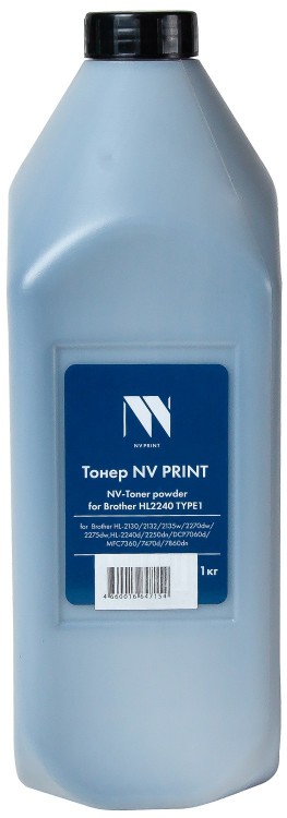 Тонер NV Print NV-HL2240-TYPE1-1KG для принтеров Brother HL2240 TYPE1, 1кг