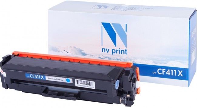 Картридж NV Print CF411X Голубой для принтеров HP LaserJet Color Pro M377dw/ M452nw/ M452dn/ M477fdn/ M477fdw/ M477fnw, 5000 страниц