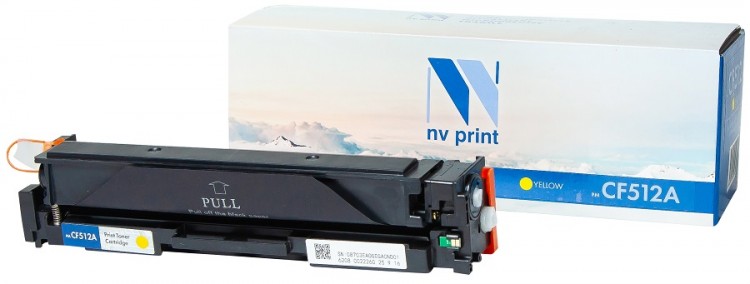 Картридж NV Print CF512A Yellow для принтеров HP LaserJet Pro M154a/ M154nw/ MFP M180n/ MFP M181fw, 900 страниц