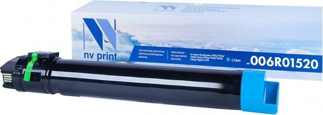 Картридж NV Print 006R01520 Голубой для принтеров Xerox WorkCentre 7525/ 7530/ 7535/ 7545/ 7556/ 7830/ 7835/ 7845/ 7855/ 7970, 15000 страниц