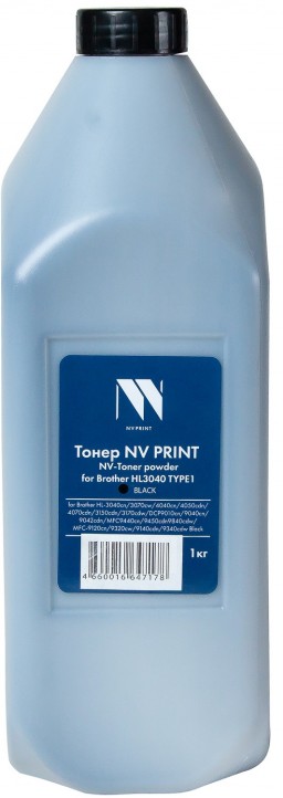 Тонер NV Print NV-HL3040-TYPE1-1KGBK для принтеров Brother HL3040 TYPE1 Black, 1кг