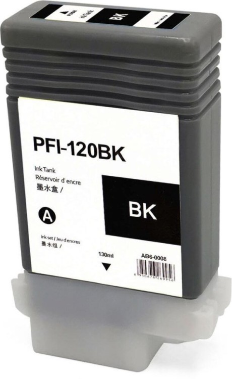 Картридж NV Print PFI-120BK (NV-2885C001) Black для Canon imagePROGRAF TM-200/ TM-205/ TM-255/ TM-300/ TM-305, чёрный, 130 мл