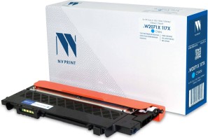Картридж NV Print W2071X 117X Cyan совместимый для принтеров HP Color LaserJet 150A/ 150NW/ 178NW/ 179MFP, голубой, 1300 страниц