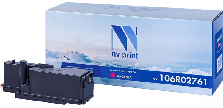 Картридж NV Print 106R02761 Пурпурный для принтеров Xerox Phaser 6020/ 6022/ WorkCentre 6025/ 6027, 1000 страниц