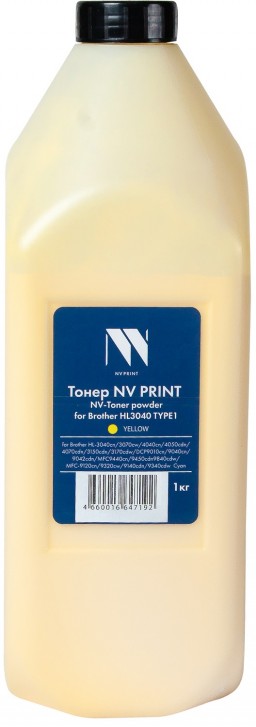 Тонер NV Print NV-HL3040-TYPE1-1KGY для принтеров Brother HL3040 TYPE1 Yellow, 1кг