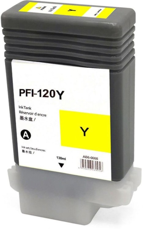 Картридж NV Print PFI-120Y (NV-2888C001) Yellow для Canon imagePROGRAF TM-200/ TM-205/ TM-255/ TM-300/ TM-305, жёлтый, 130 мл
