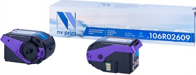 Картридж NV Print 106R02609 Голубой для принтеров Xerox Phaser 7100, 9000 страниц
