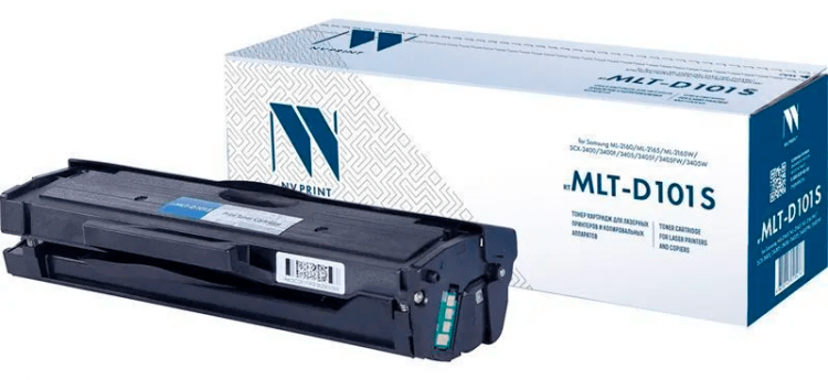 Картридж NV Print NV-MLT-D101S-SET2 для принтеров Samsung ML 2160/ 2162/ 2165/ 2165W/ 2167/ 2168/ 2168W/ SCX 3400/ 3400F/ 3405/ 3405F/ 3405FW/ 3405W/ 3407/ SF 760P, (2 шт) 1500 страниц